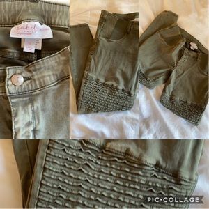 Isabel maternity moto leggings olive